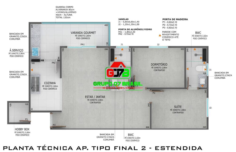 Apartamento à venda com 2 quartos, 64m² - Foto 8