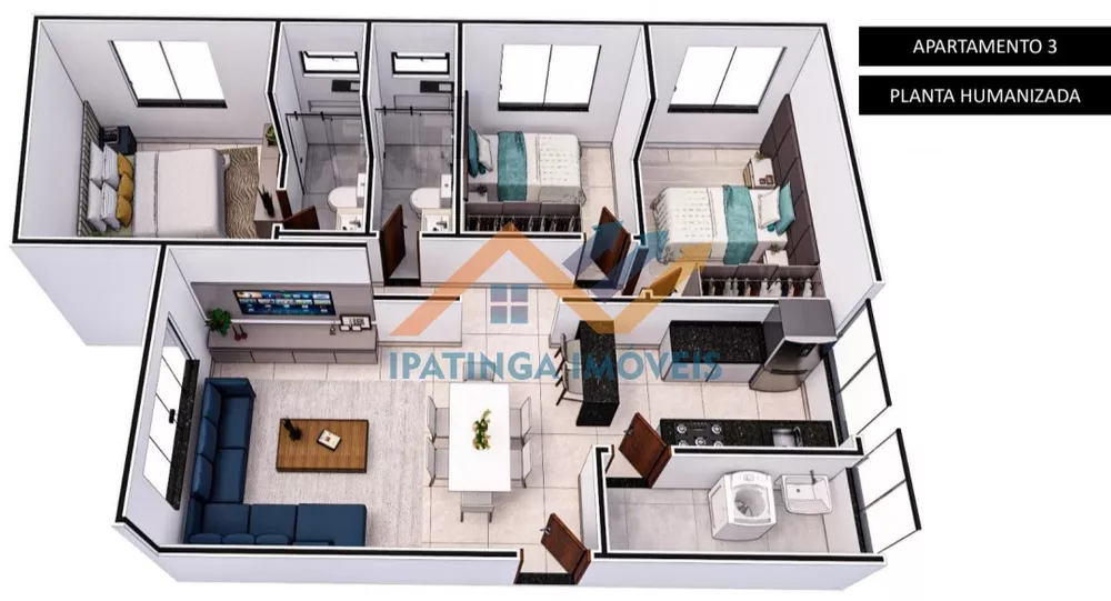 Apartamento à venda com 3 quartos, 80m² - Foto 2