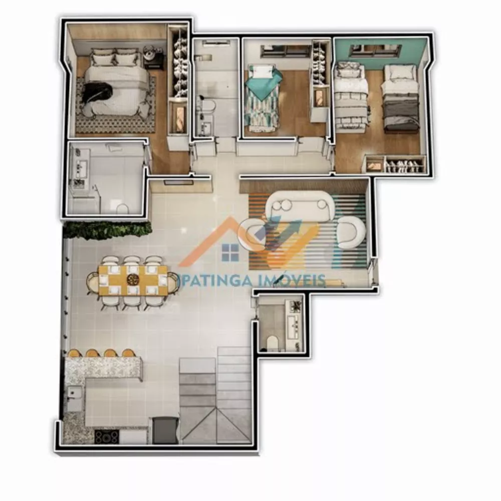 Apartamento à venda com 3 quartos, 92m² - Foto 3