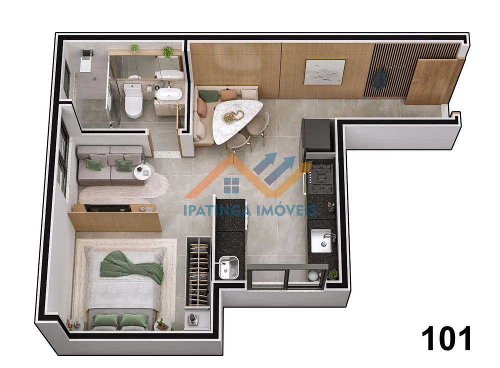 Kitnet-Studio, 30 m² - Foto 9