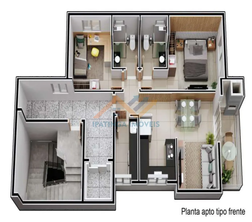 Cobertura, 1 quarto, 100 m² - Foto 4