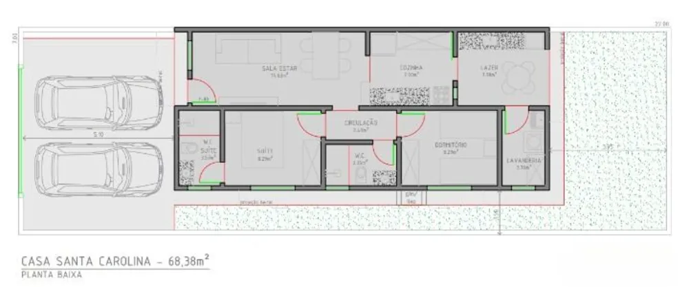 Casa, 2 quartos, 68 m² - Foto 2