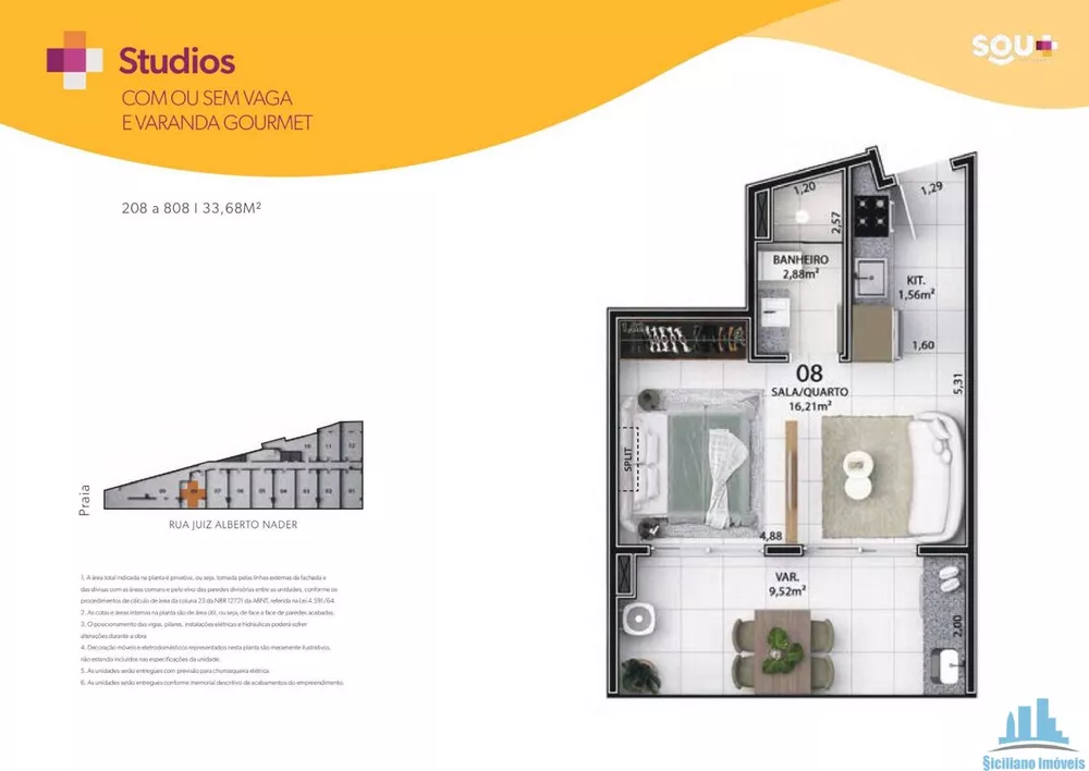 Apartamento, 1 quarto, 35 m² - Foto 42