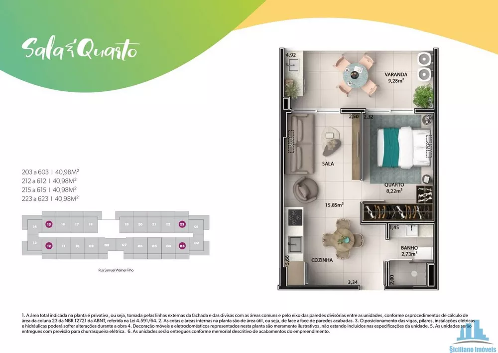 Flat/Apart Hotel, 1 quarto, 48 m² - Foto 58