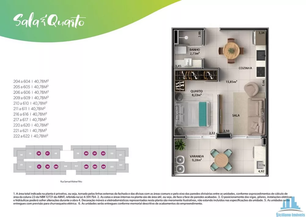 Flat/Apart Hotel, 1 quarto, 48 m² - Foto 59