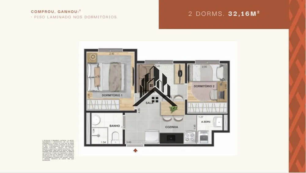 Apartamento, 2 quartos, 32 m² - Foto 8