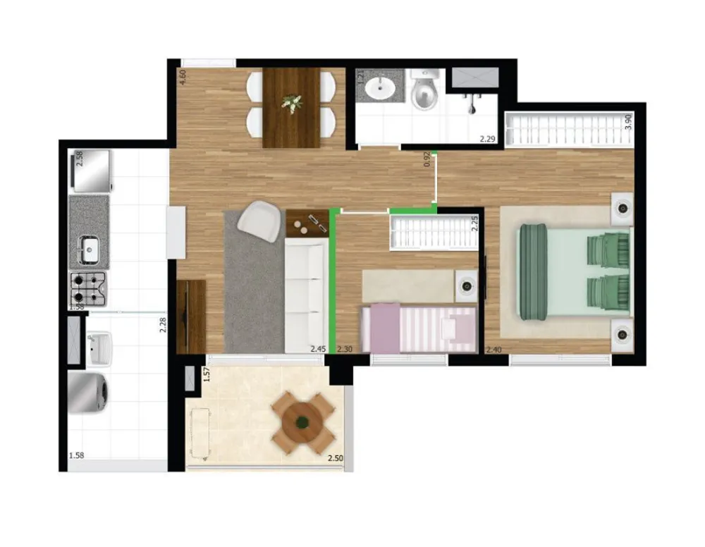 Apartamento, 2 quartos, 50 m² - Foto 4