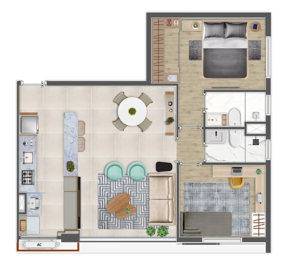 Apartamento, 2 quartos, 68 m² - Foto 4