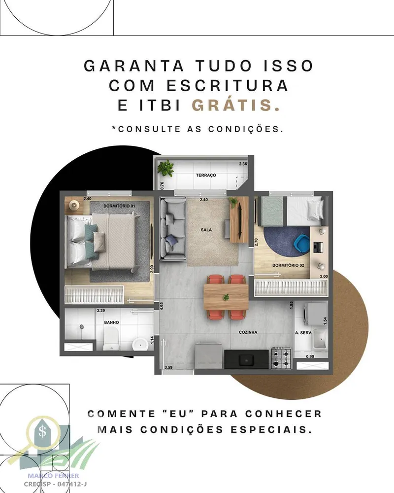 Apartamento, 2 quartos - Foto 9