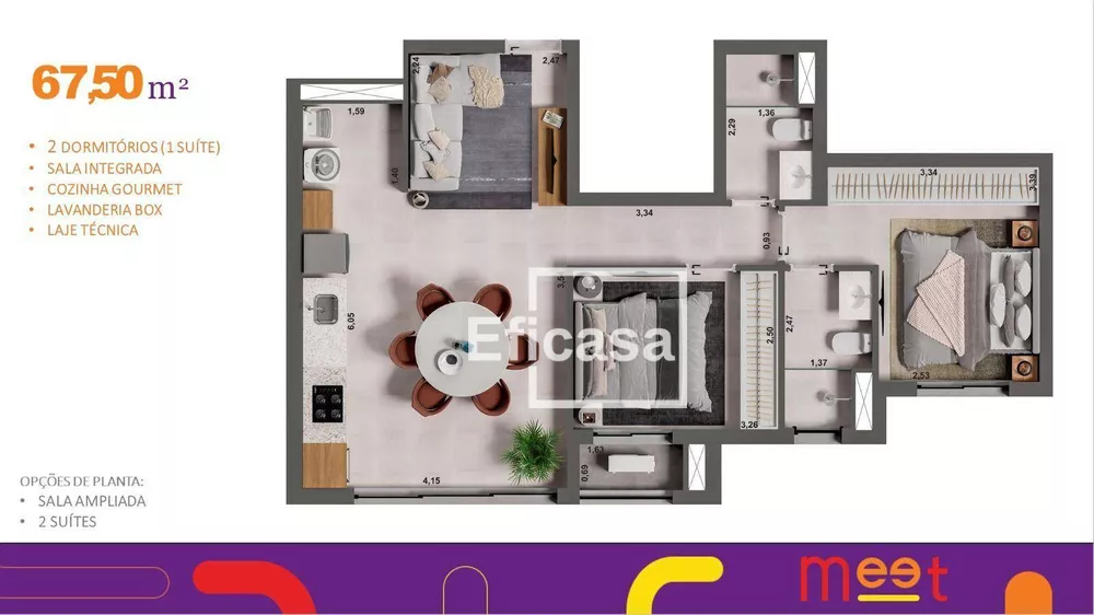 Apartamento, 2 quartos, 67 m² - Foto 4