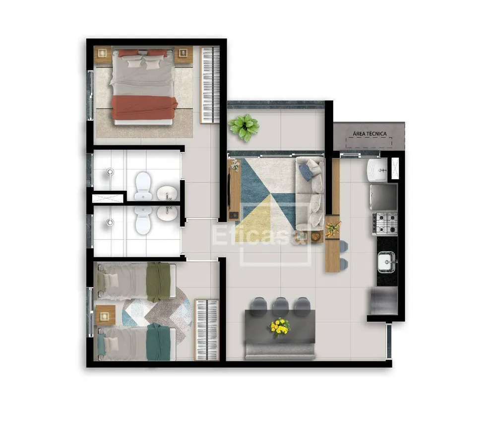 Apartamento, 2 quartos, 54 m² - Foto 4