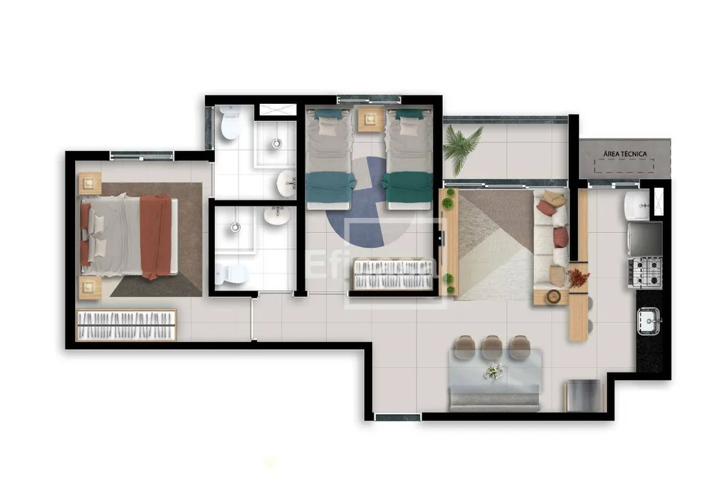 Apartamento, 2 quartos, 54 m² - Foto 6
