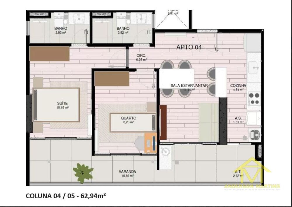 Apartamento, 2 quartos, 62 m² - Foto 11