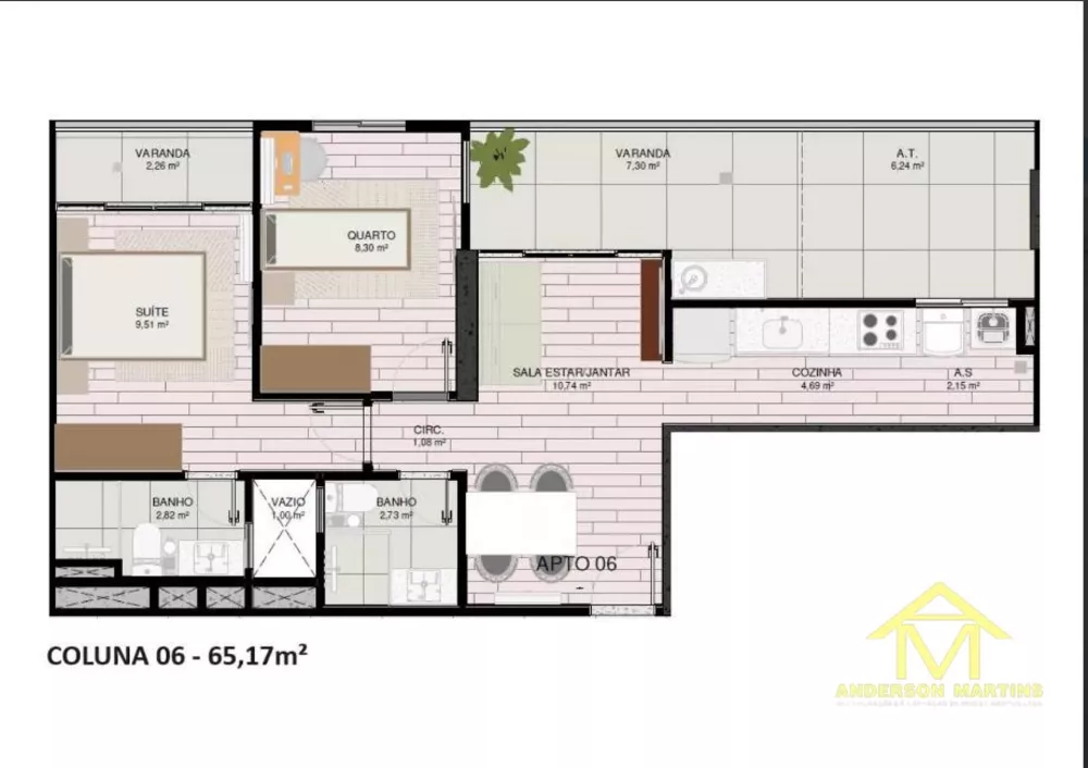 Apartamento, 2 quartos, 62 m² - Foto 1