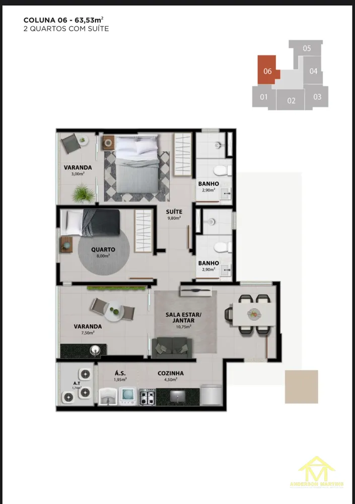 Cobertura, 3 quartos, 110 m² - Foto 6