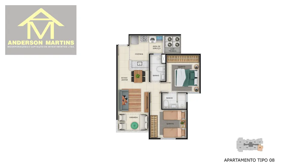 Apartamento, 2 quartos, 51 m² - Foto 6