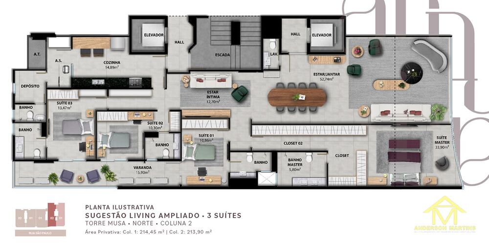 Apartamento, 4 quartos, 215 m² - Foto 9