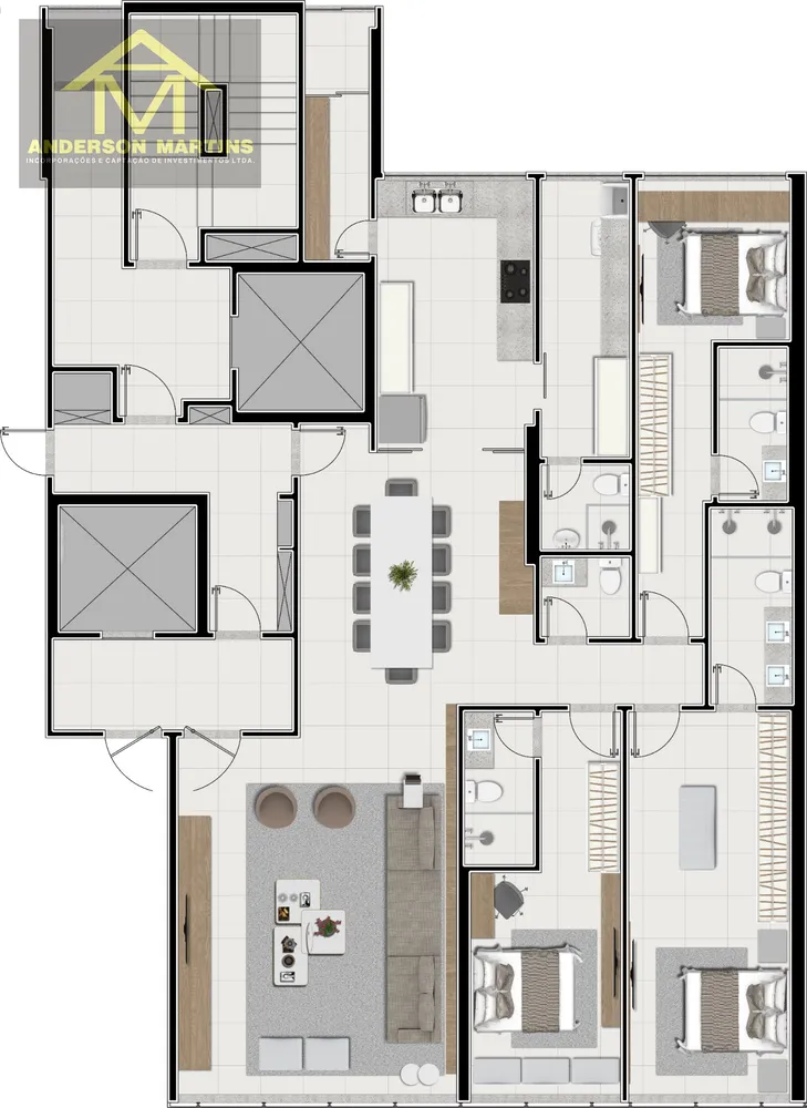 Apartamento, 4 quartos, 274 m² - Foto 4