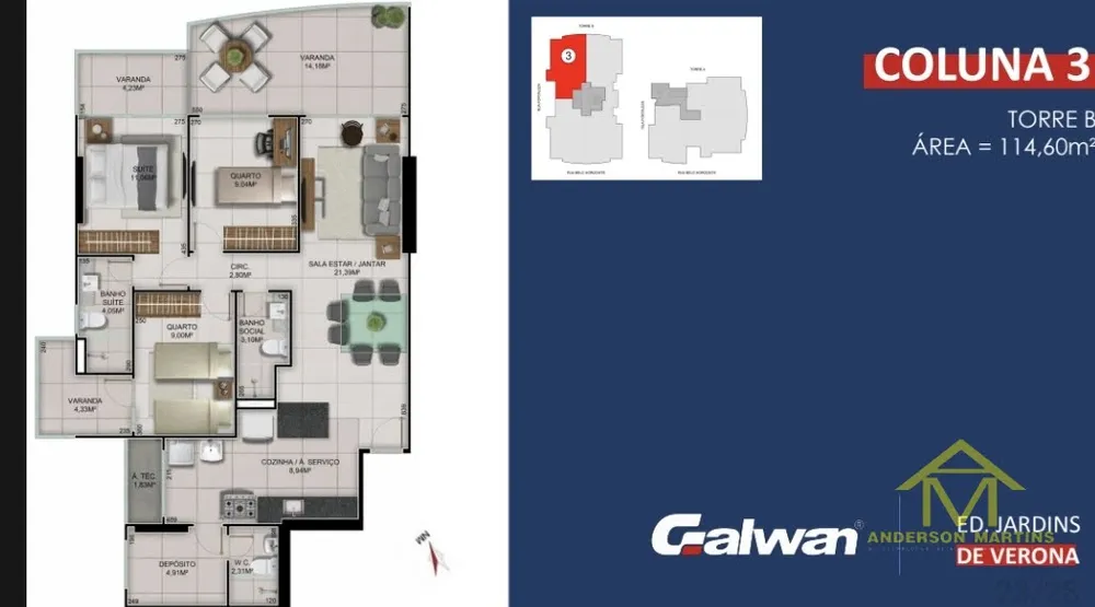 Apartamento, 3 quartos, 121 m² - Foto 9