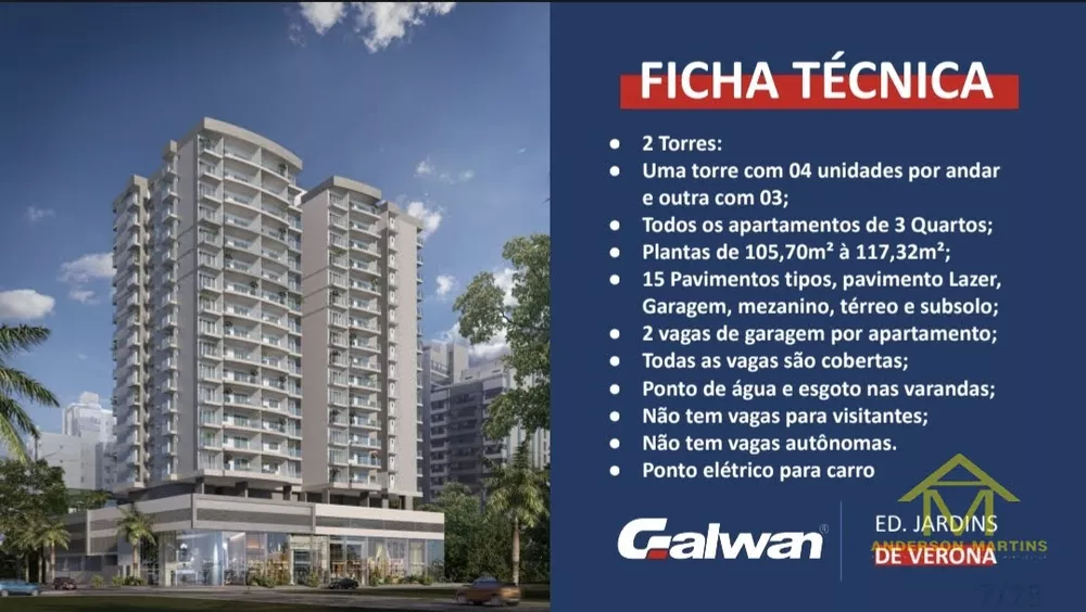 Apartamento à venda com 3 quartos, 105m² - Foto 1