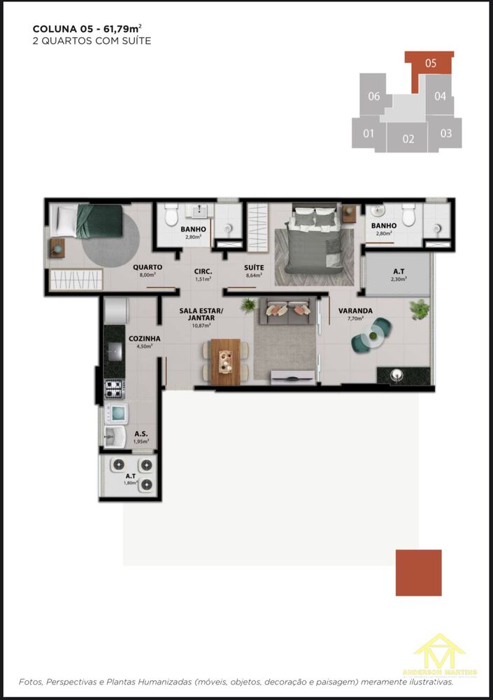 Apartamento, 2 quartos, 60 m² - Foto 6
