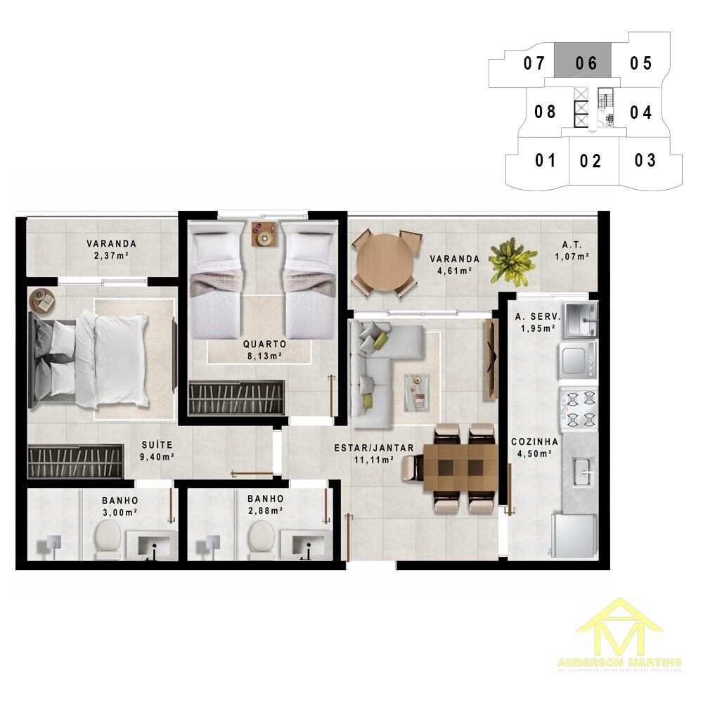 Apartamento, 2 quartos, 57 m² - Foto 28