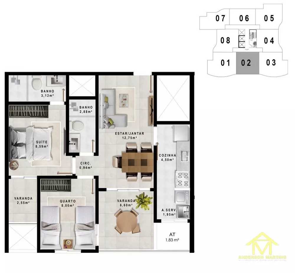 Apartamento, 2 quartos, 57 m² - Foto 19