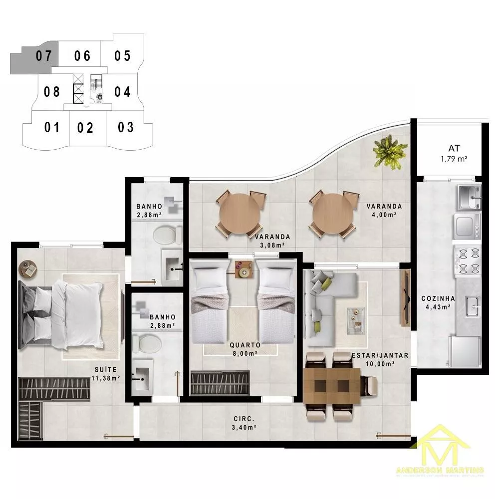 Apartamento, 2 quartos, 57 m² - Foto 20