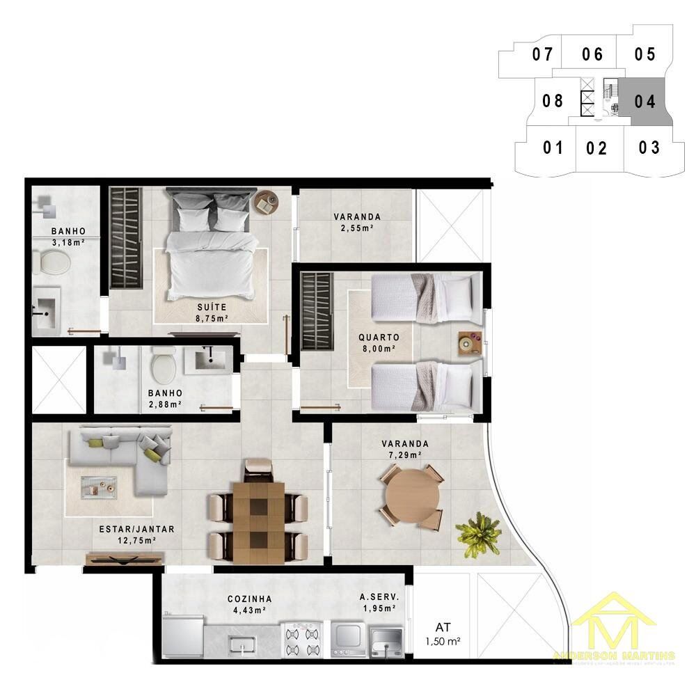 Apartamento, 2 quartos, 57 m² - Foto 12