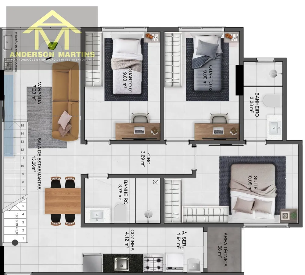 Apartamento, 2 quartos, 59 m² - Foto 13