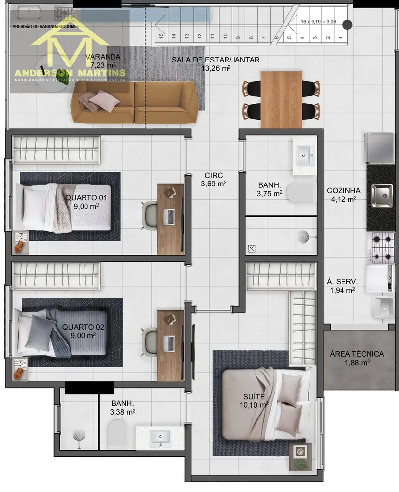 Apartamento, 2 quartos, 59 m² - Foto 15