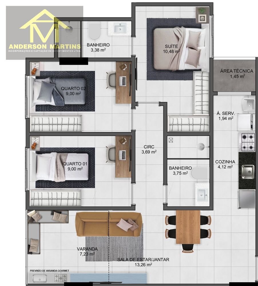 Apartamento, 2 quartos, 59 m² - Foto 12