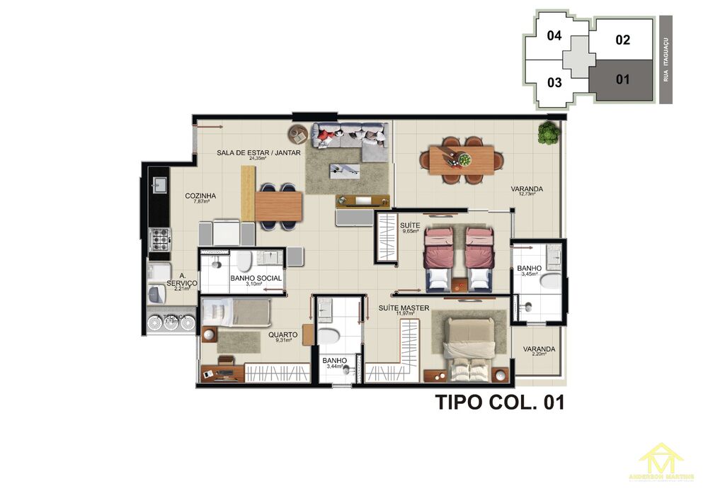 Apartamento, 3 quartos, 105 m² - Foto 3