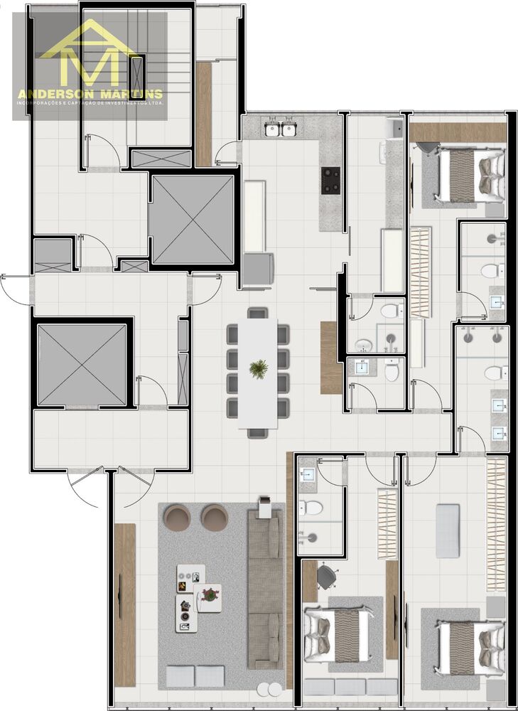 Apartamento, 4 quartos, 274 m² - Foto 4