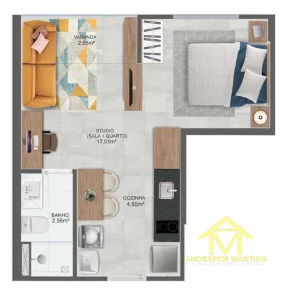 Apartamento, 1 quarto, 27 m² - Foto 7