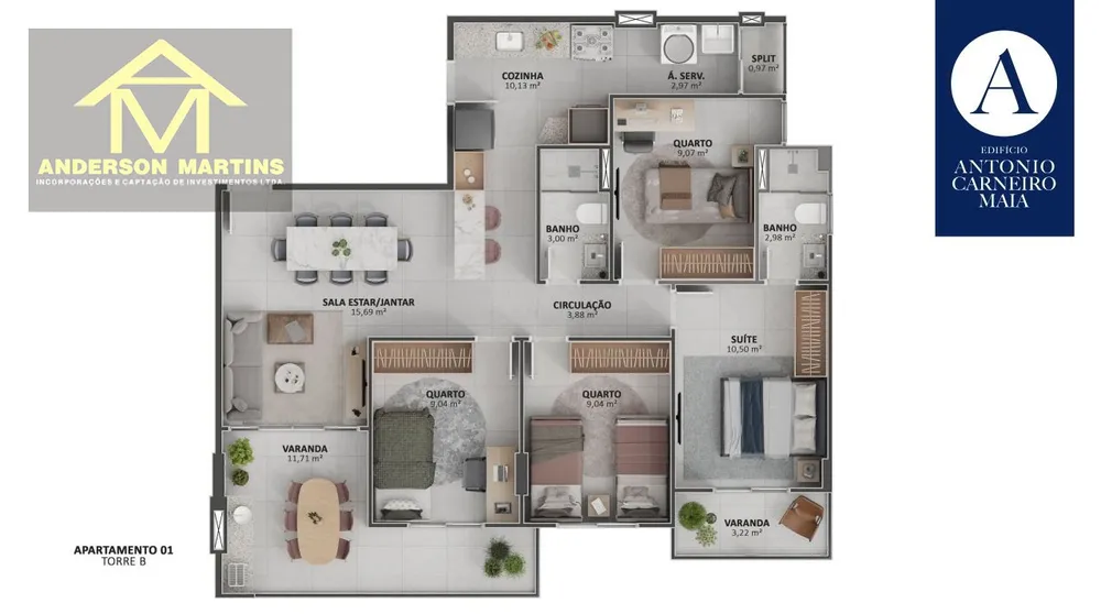Cobertura, 4 quartos, 206 m² - Foto 13