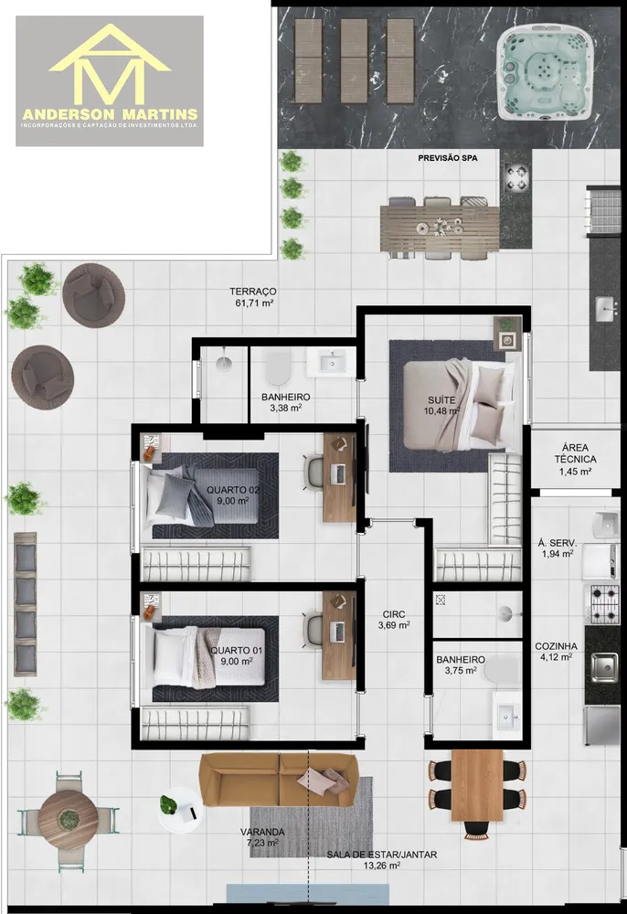 Apartamento, 2 quartos, 59 m² - Foto 15