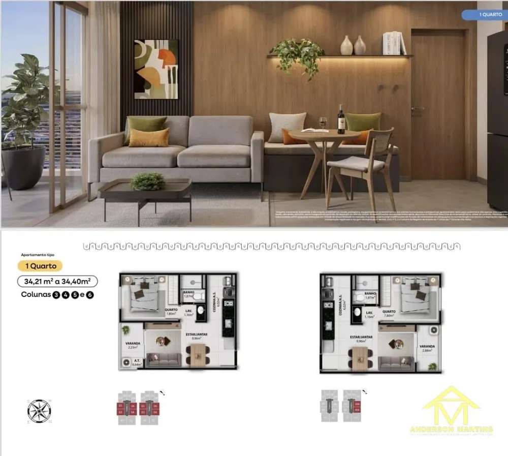 Apartamento, 2 quartos, 56 m² - Foto 6