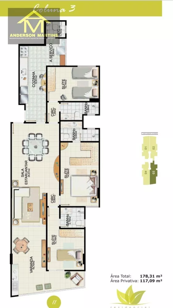 Apartamento à venda com 3 quartos, 120m² - Foto 4