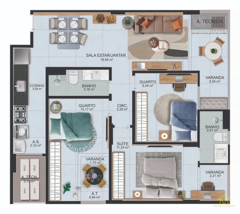 Apartamento, 3 quartos, 89 m² - Foto 8