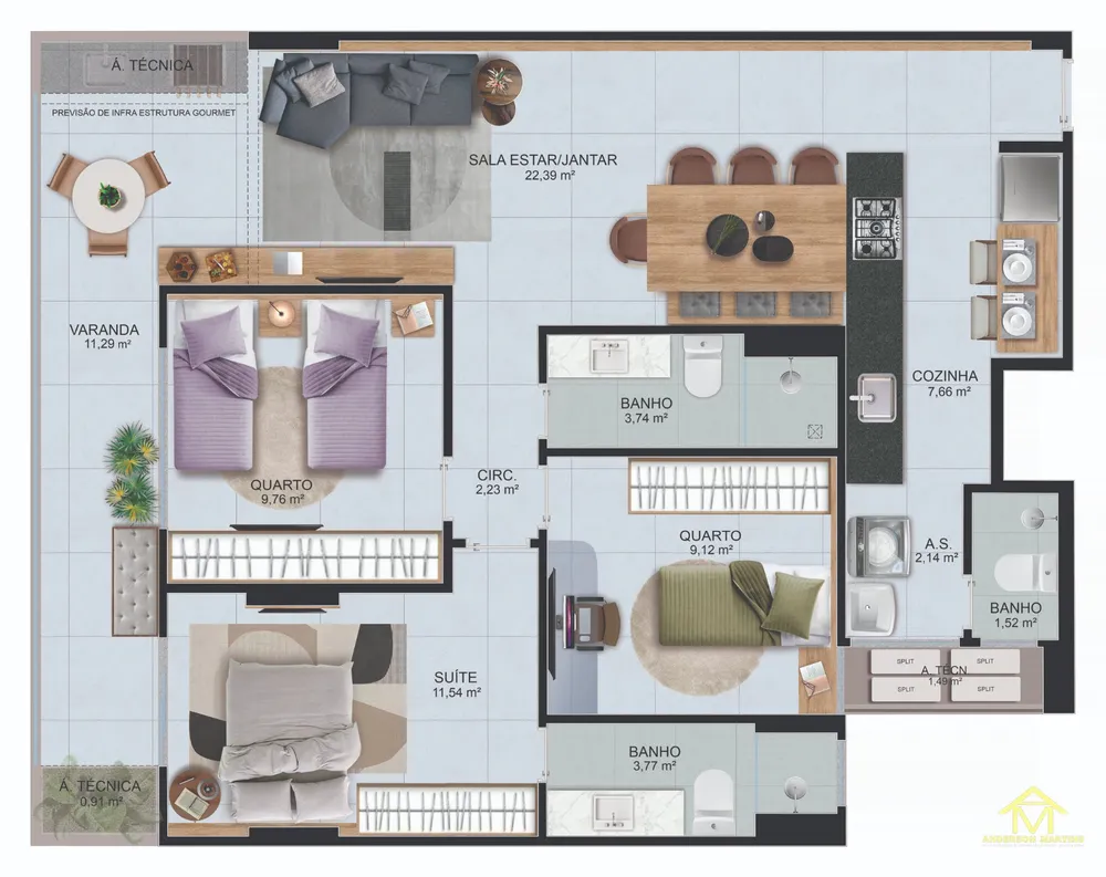 Apartamento, 3 quartos, 89 m² - Foto 7