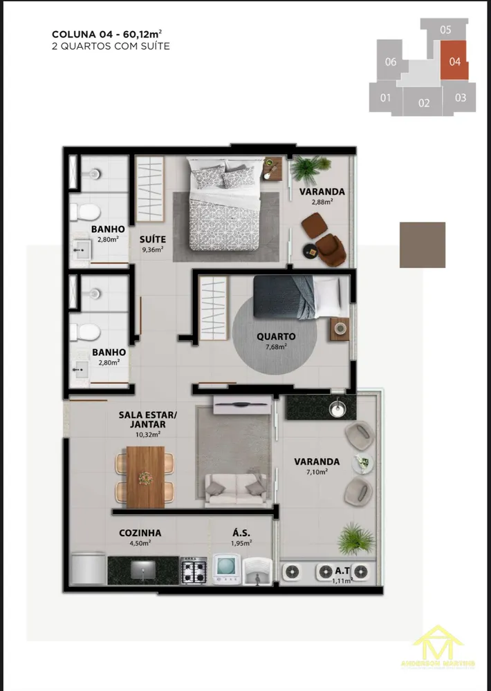 Apartamento, 2 quartos, 69 m² - Foto 11