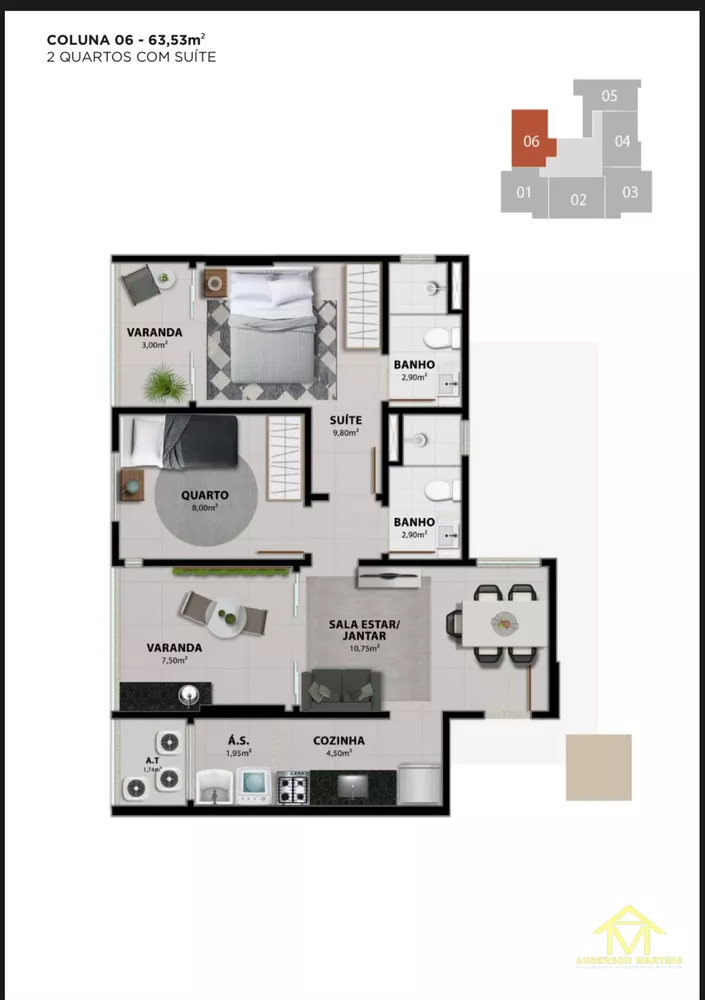 Apartamento, 2 quartos, 69 m² - Foto 7