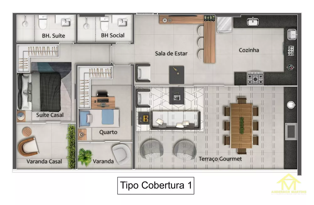 Apartamento, 2 quartos, 95 m² - Foto 1