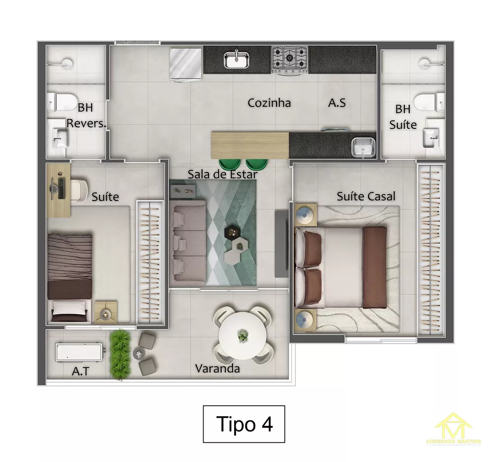 Apartamento, 2 quartos, 95 m² - Foto 4
