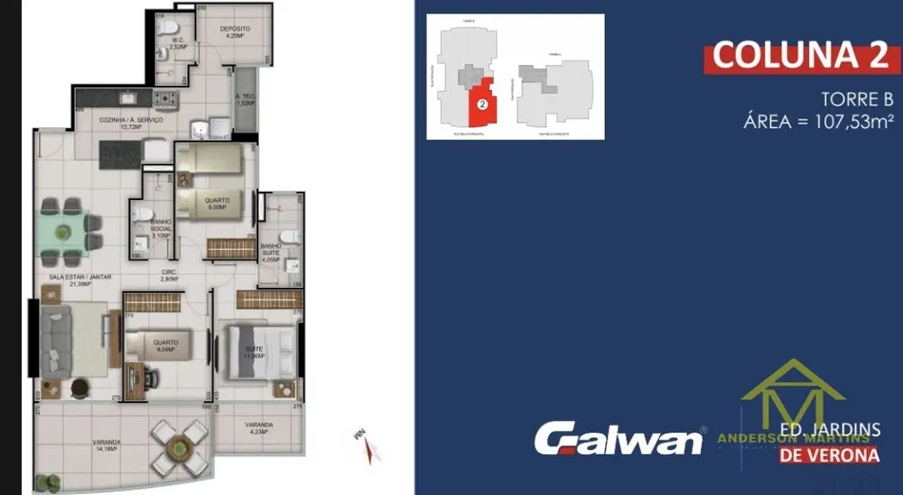 Apartamento, 3 quartos, 121 m² - Foto 3