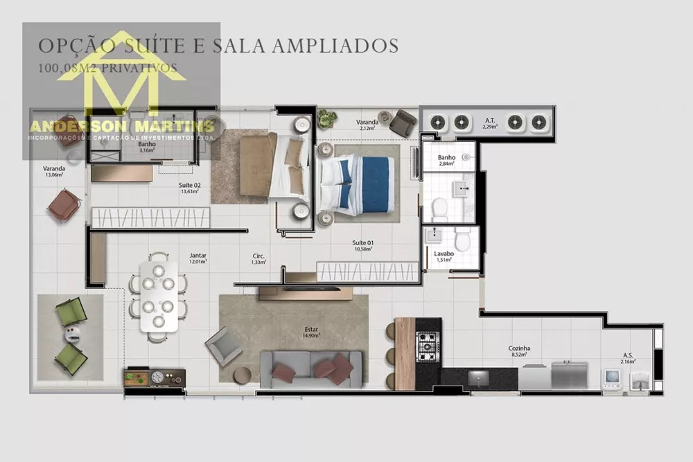 Apartamento, 3 quartos, 165 m² - Foto 1