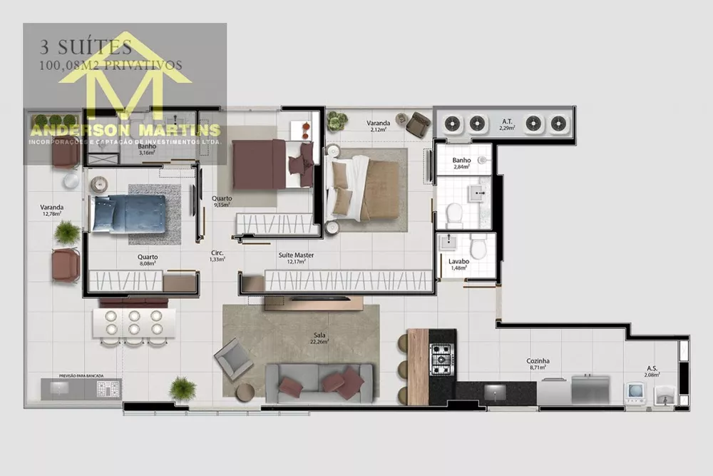 Apartamento, 3 quartos, 165 m² - Foto 3