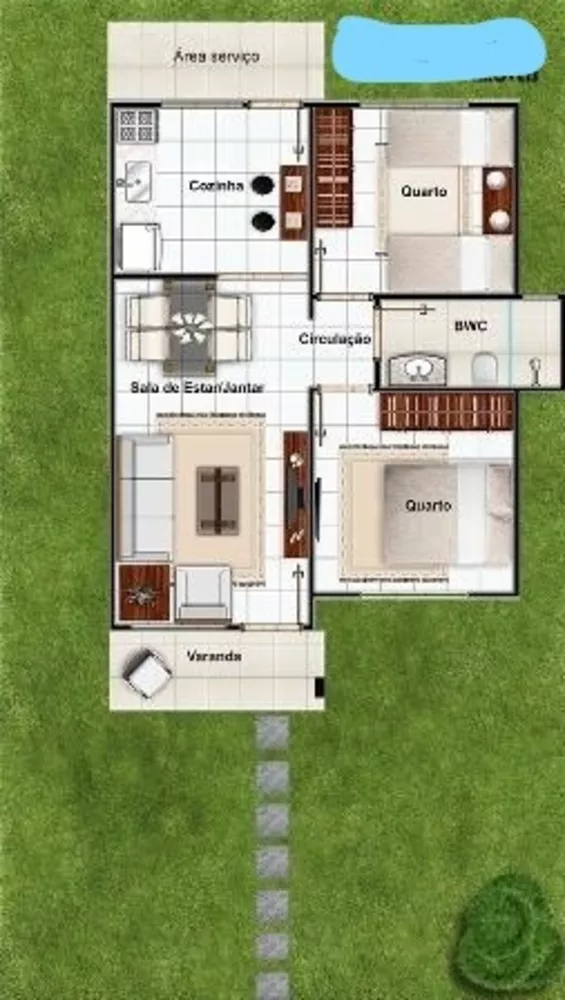Casa, 2 quartos - Foto 2