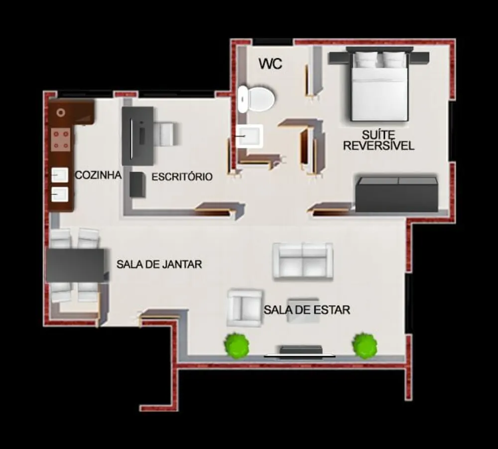 Apartamento, 1 quarto - Foto 2